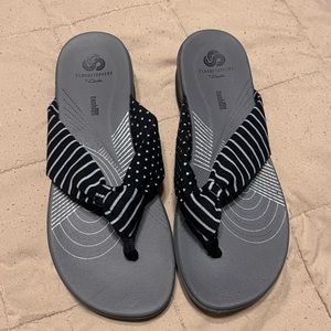 Clarks Cloudsteppers Arla Glison Wedge Sandal Size 8